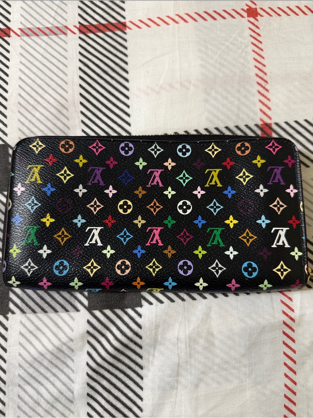 Louis Vuitton Black Multicolor Monogram Zip Wallet